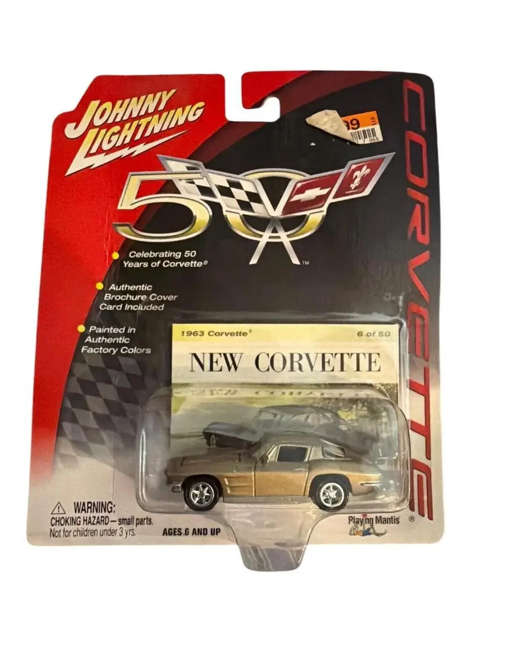 Johnny Lightning 1963 Corvette Diecast Model Gold 6 Of 50 Celebrating 50 Years A